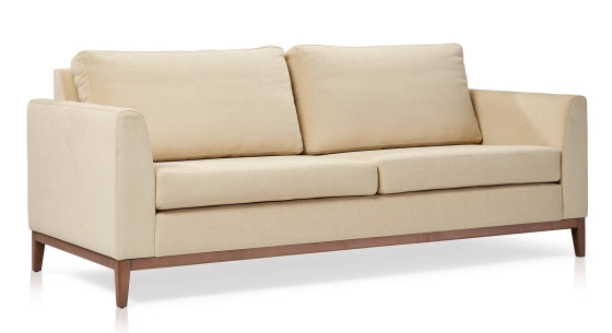 Sofá de diseño de 3 plazas tejido crema