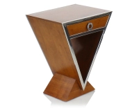 Table de chevet art déco bois teinte merisier