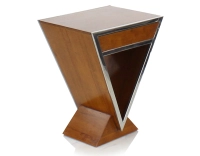 Table de chevet art déco bois teinte merisier