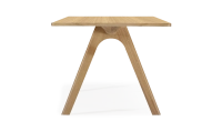 Table salle à manger 6 personnes en chêne teinte naturelle plateau bois 140x90 cm