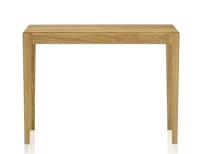 Walnut extendable console table with 2 extensions. natural finish 120x40 cm