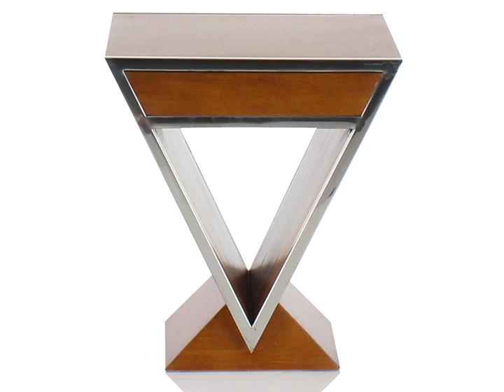 Table de chevet art déco bois teinte merisier