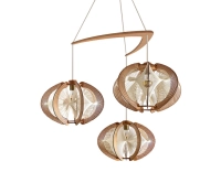 Wooden and cotton thread suspension, twist weave