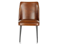 Chaise vintage cuir marron vintage