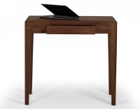Bureau design en noyer teinte naturelle L80 cm