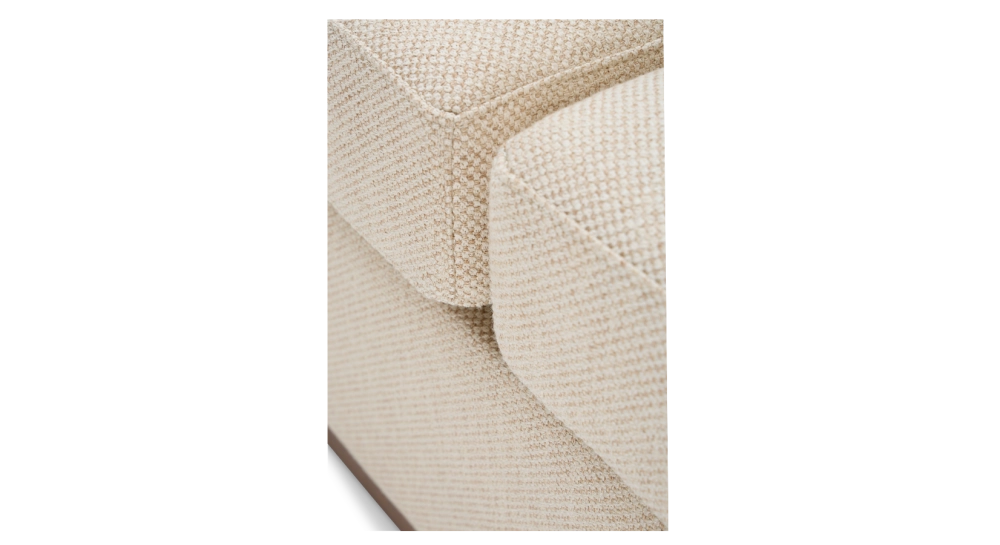3-seater convertible sofa beige mottled fabrics