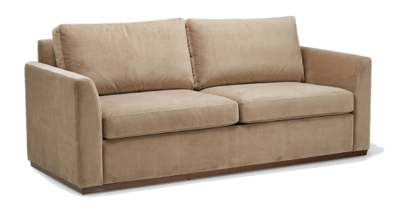 3-seater convertible sofa beige mottled fabrics