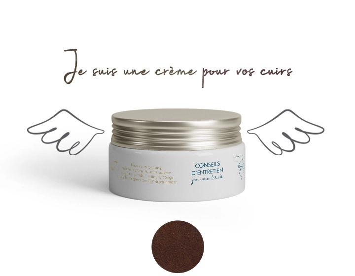 Tinted care cream for buffalo leather dark brown