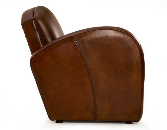 Sillón club de piel marrón vintage