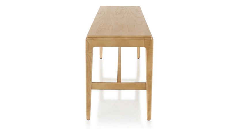 Banc design bois teinte naturelle assise bois L120 cm