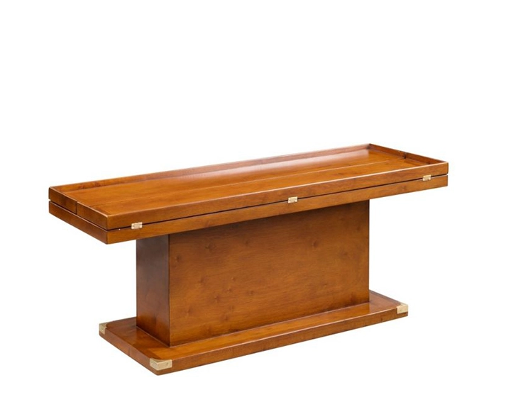 Mesa de centro marina plegable madera tinte cerezo