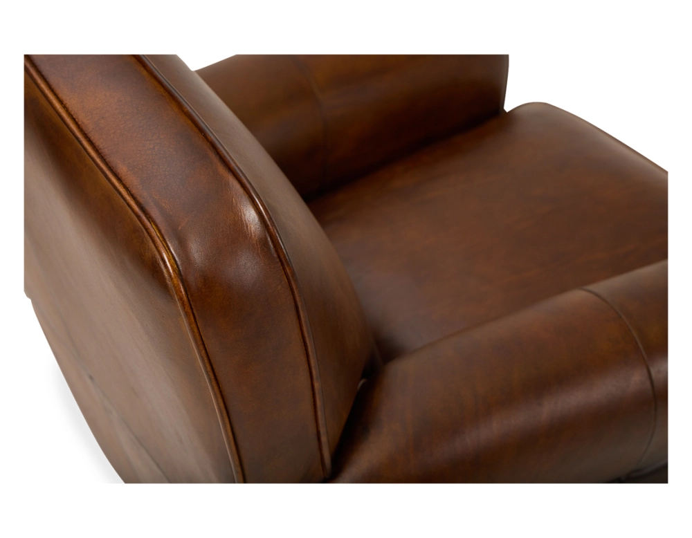 Sillón club de piel marrón vintage