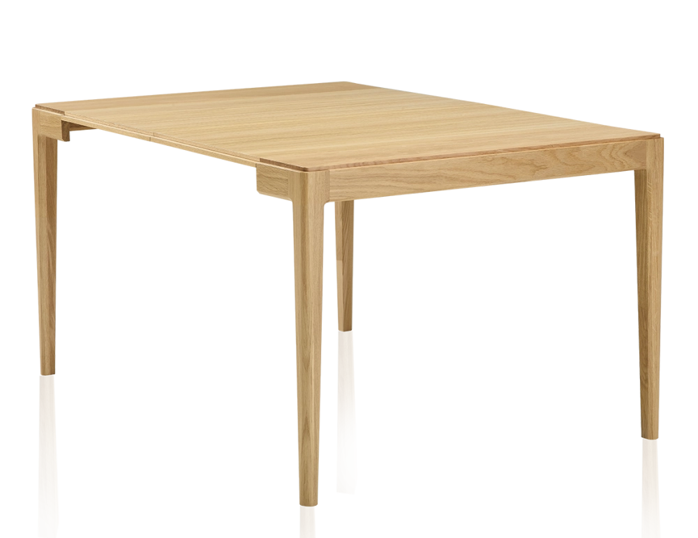 Console extensible en chêne avec 2 allonges teinte naturelle 100x50 cm