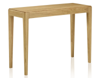 Console fixe en chêne sans tiroir teinte naturelle 120x40 cm