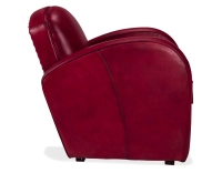 Sillón club de piel rojo carmín