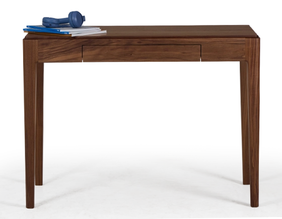 Bureau design en noyer teinte naturelle L100 cm