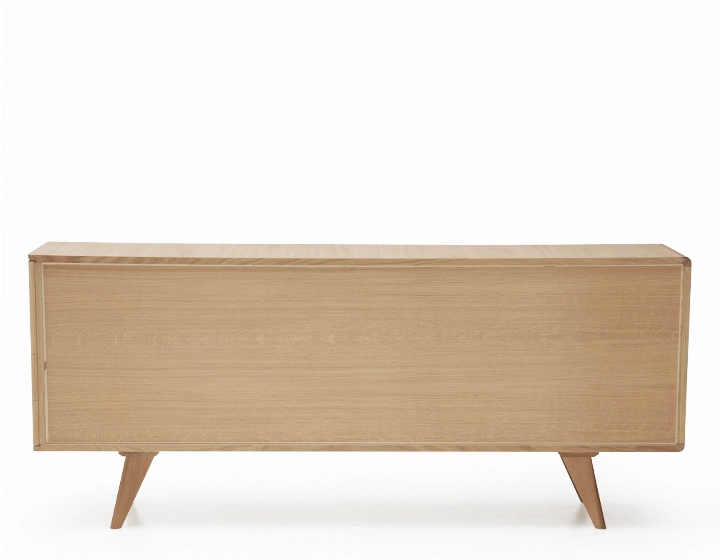 3-door oak sideboard natural wood finish
