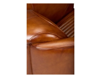Fauteuil club cuir marron clair