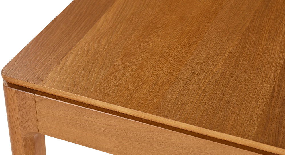 Table salle à manger 8 personnes en chêne teinte merisier plateau bois 210x100 cm