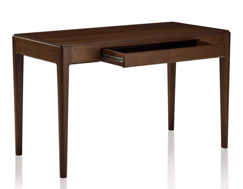 Bureau design en chêne teinte marron foncé L150 cm