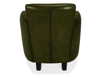 Sillón club de piel verde oliva