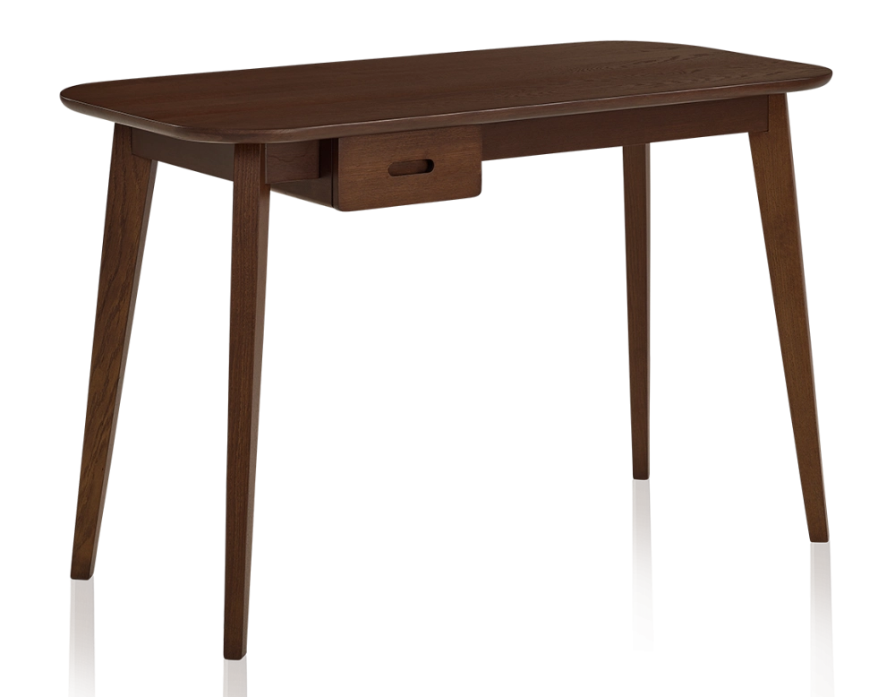 Scandinavian oak desk dark brown tint L150 cm