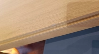 Console pliante en chêne teinte naturelle 120x40 cm