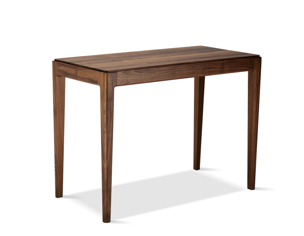 Console extensible en noyer avec 2 allonges teinte naturelle 120x50 cm