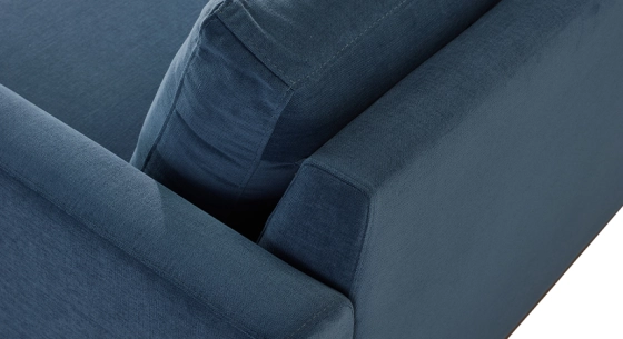 2.5 seater designer sofa denim fabric