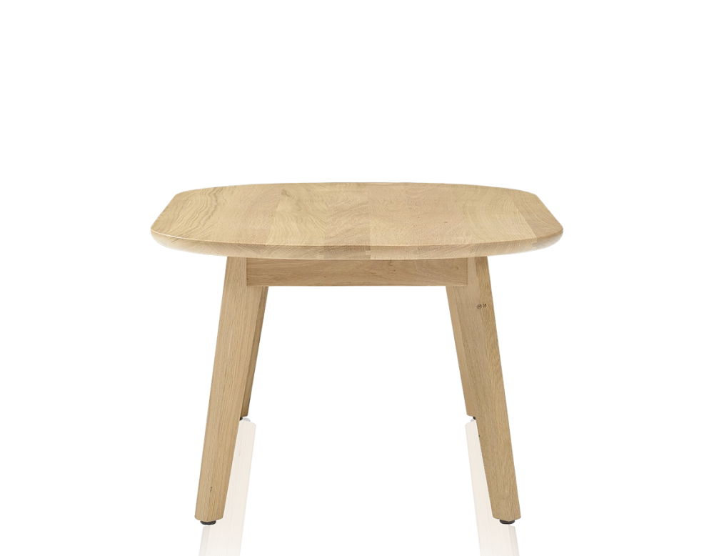 Table basse ovale en chêne teinte naturelle 100x60 cm