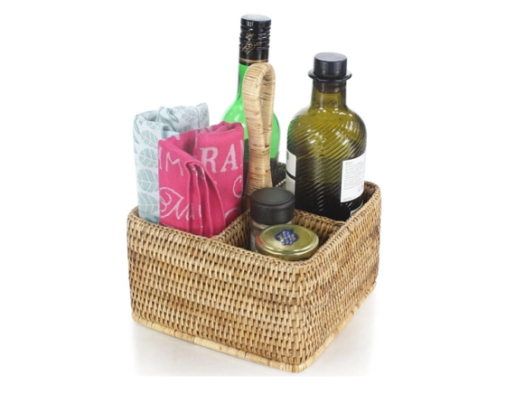 Range couverts en rotin naturel
