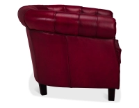 Chesterfield leather armchair Bordeaux studded armrests