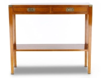Marine console cherry-stained wood