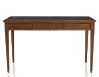 Bureau ancien style directoire plateau cuir vert L130 cm