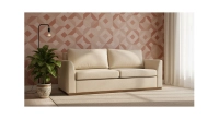 Canapé design 3 places tissu chiné beige