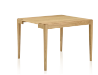 Console extensible en chêne avec 2 allonges teinte naturelle 120x50 cm