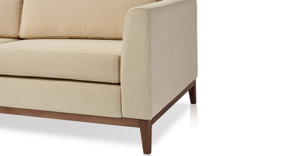 2.5 seater designer sofa cream fabric