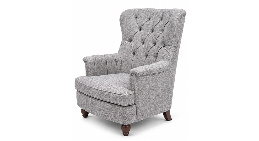 Sillón Chesterfield de tela