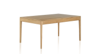 Table salle à manger 8 personnes en chêne teinte naturelle plateau bois 210x100 cm