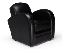 Sillón club de piel negro