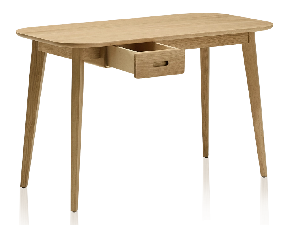 Bureau scandinave en chêne teinte naturelle L120 cm