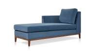 Méridienne gauche tissu bleu jean