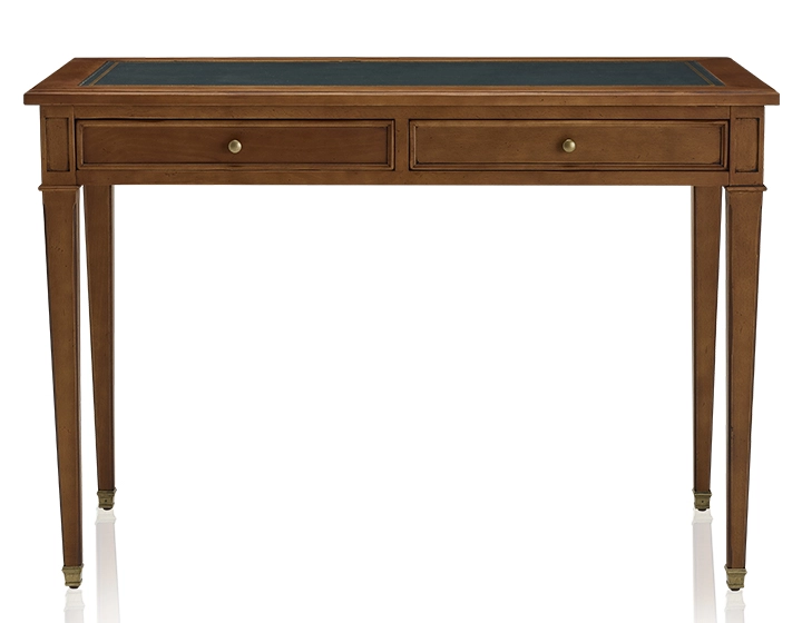 Antique Directoire style desk green leather top L110 cm