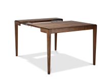 Console extensible en noyer avec 2 allonges teinte naturelle 120x50 cm