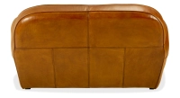 2 seater leather club sofa cognac studded armrests