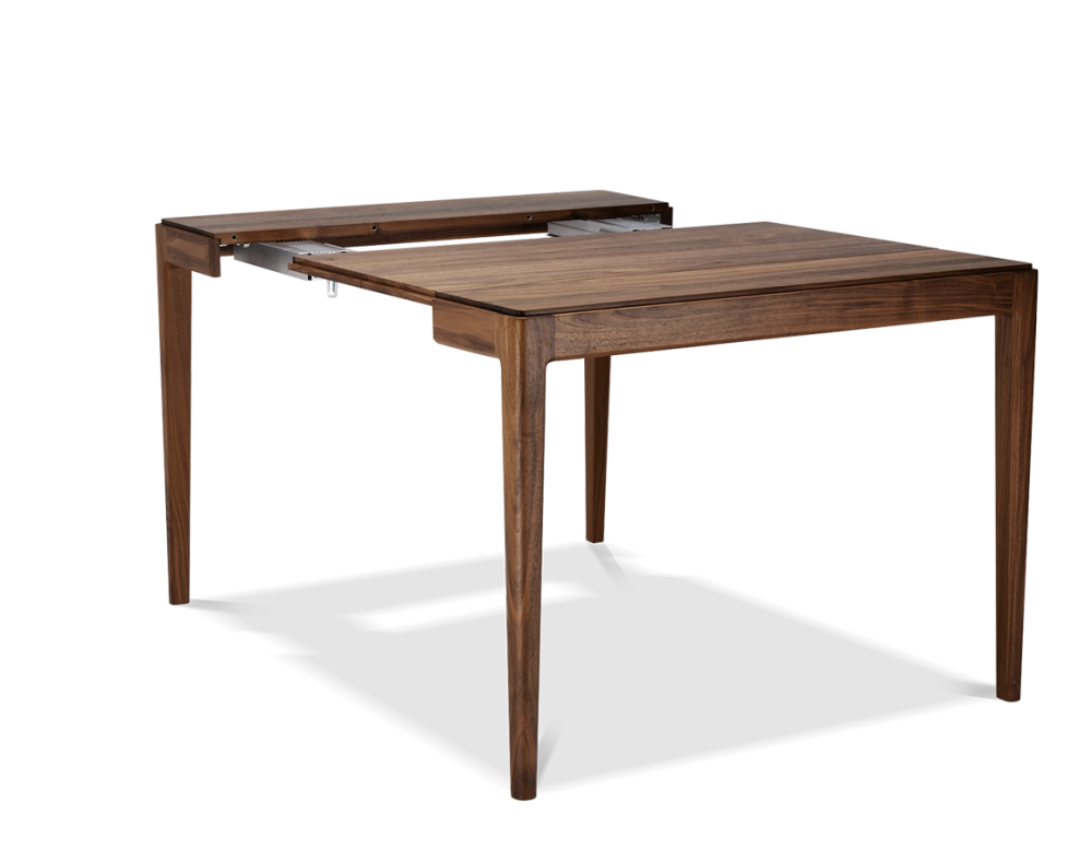 Console extensible en noyer avec 2 allonges teinte naturelle 120x50 cm