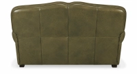 Canapé club cuir 2 places vert olive