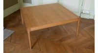 Mesa extensible de 6 a 10 personas de roble y cerámica con extensiones de madera con madera de tinte natural y tablero cerámico ossido 160x100 cm