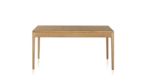 Mesa extensible de 8 a 14 personas de roble con tablero y extensiones de madera en tinte natural 210x100 cm