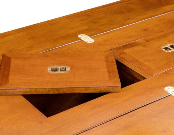 Mesa de centro marina plegable madera tinte cerezo